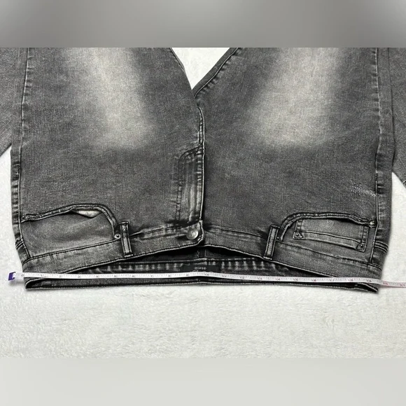 Ed Hardy Tiger Men's Jeans Slim Taper 39 x 31 Black/Grey Zipper-fly NWOT - Picture 10 of 15